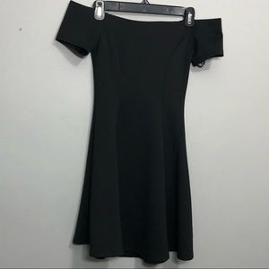 Forever 21, Small black strapless off the shoulder skater dress